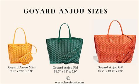 goyard shopping tote size|Goyard tote sizes comparison.